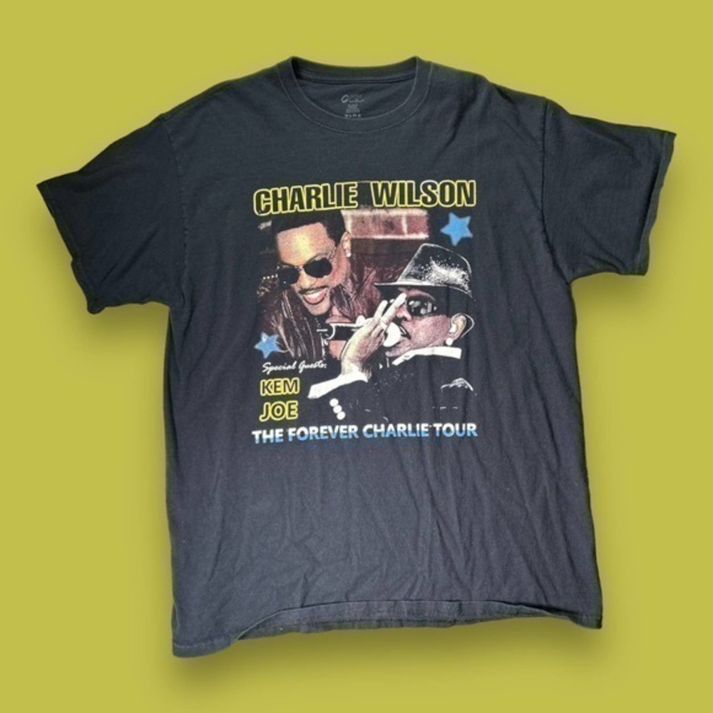 Charlie Wilson Black Graphic Music Tshirt Size XL - "Jacob"